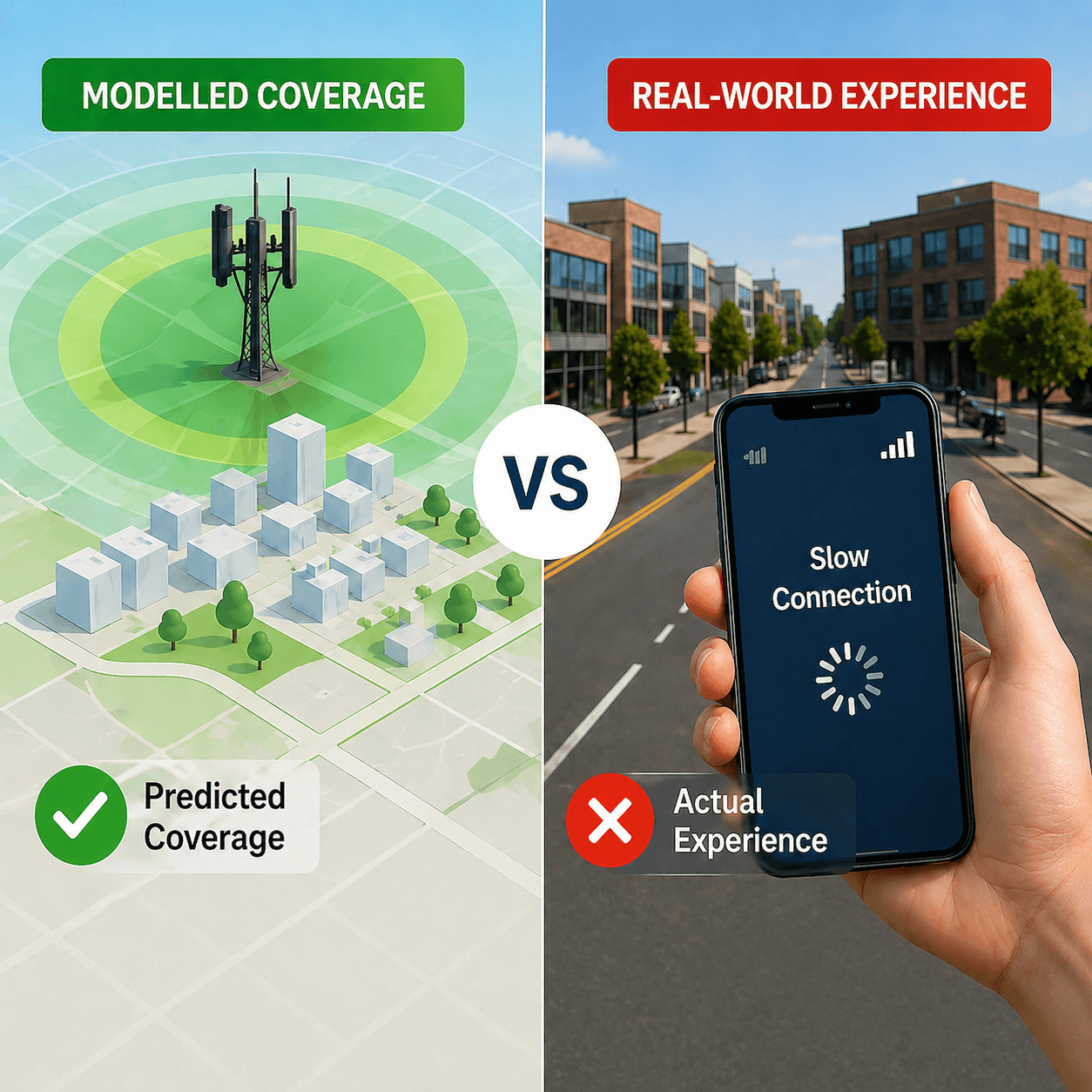 Modelled Coverage Versus Real-World Mobile Experience